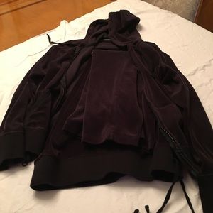 Velour pants with matching jacket